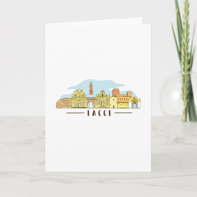 Carte Lecce Skyline (Devant)