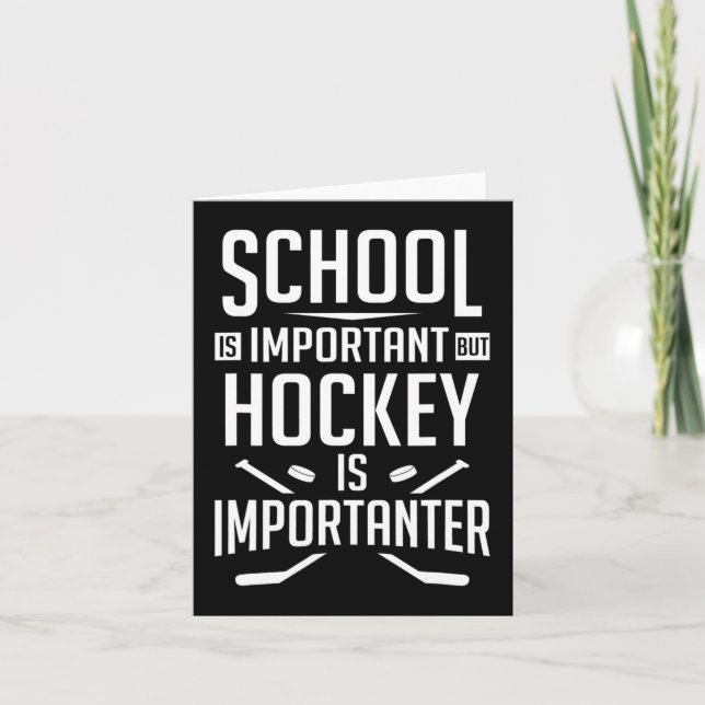 Carte L'école de hockey amusante est importante, mais le (Devant)