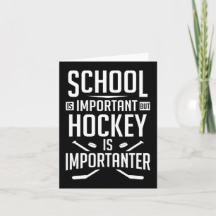 Carte L'école de hockey amusante est importante, mais le