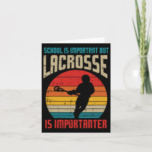 Carte L'École Est Importante Lacrosse Importante Funny L