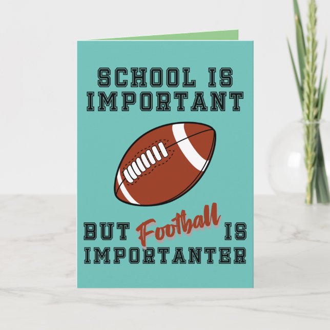 Carte L'école est importante, le football est important (Devant)