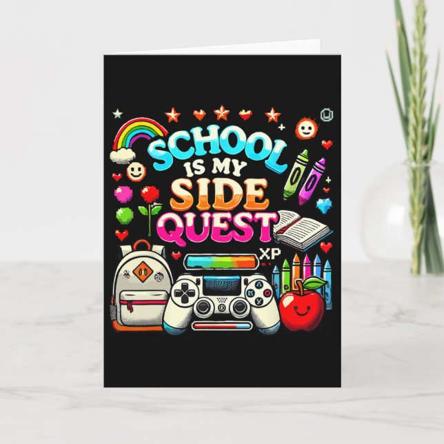 Carte L'école est ma quête secondaire Vidéo de rentrée s (Devant)