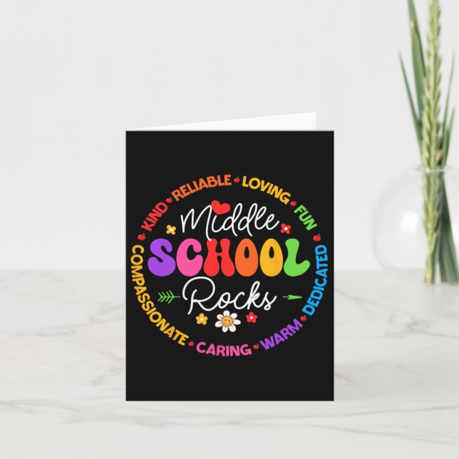 Carte L'École Secondaire Rentre À L'École Pour Enseignan (Devant)