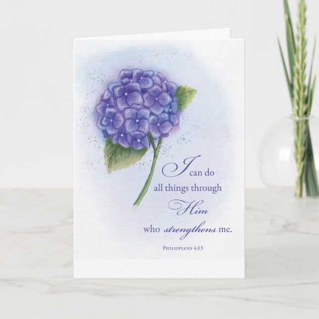 Carte L'Ecriture Chrétienne Encouragement dans les lutte (Devant)