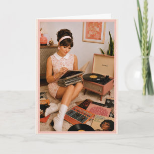 Carte Lecteur de disques "Vous êtes Vintage!" Anniversai