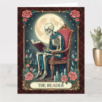 Lecteur, Vintage Style Tarot Card Skeleton