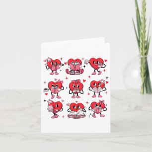 Carte Lecture amusante Livre de Coeur Valentines Jour En