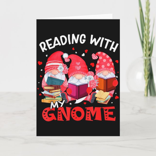 Carte Lecture avec mes livres de gnomies Bibliothécaire  (Devant)