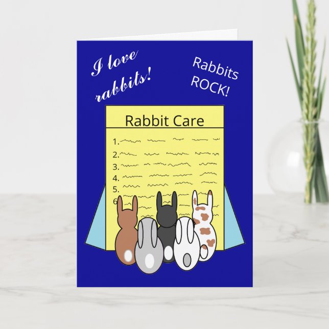 Carte Lecture de lapins à propos de soins de lapin : ble (Devant)