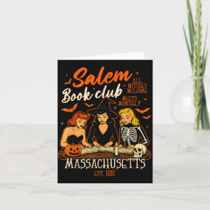 Carte Lecture de livre de Halloween Sorcière de Salem Cl