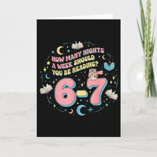 Carte Lecture drôle 67 Six Sept Mème Professeur d'anglai