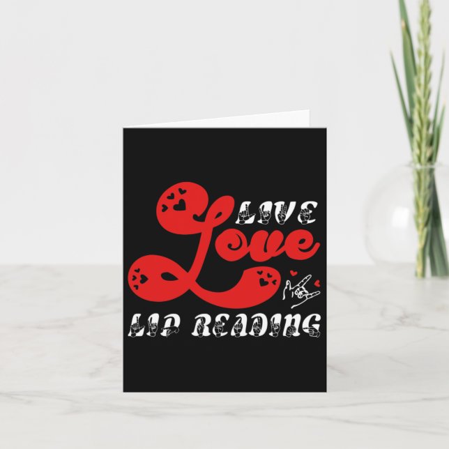 Carte Lecture labiale Vivre Amour Sensibilisation à la p (Devant)