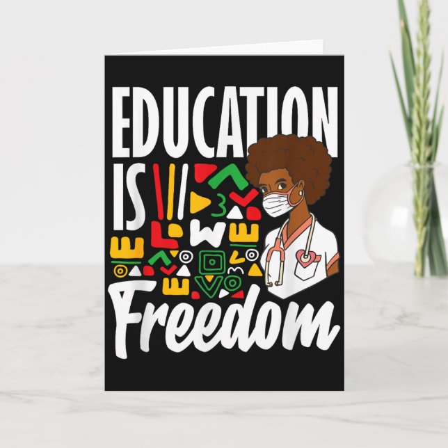 Carte L'éducation à l'histoire noire est liberté  (Devant)