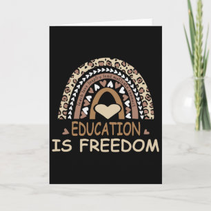 Carte L'éducation est la liberté Afro-Américain Histoire