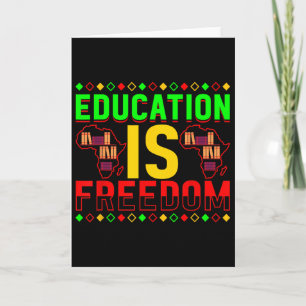Carte L'éducation est la liberté Afro-Américain Histoire