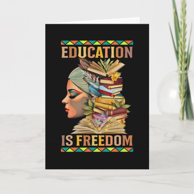Carte L'éducation est la liberté Afro-Américain Histoire (Devant)