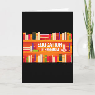 Carte L'éducation est la liberté Histoire noire Afrique