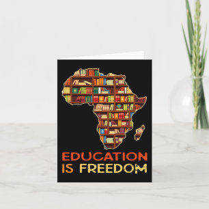 Carte L'éducation est la liberté Histoire noire afro-amé