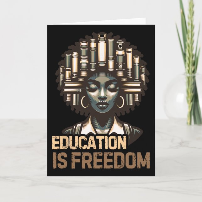 Carte L'éducation est la liberté Mois de l'histoire des  (Devant)