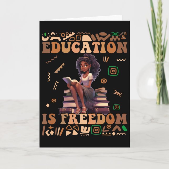 Carte L'éducation est la liberté Mois de l'histoire des  (Devant)