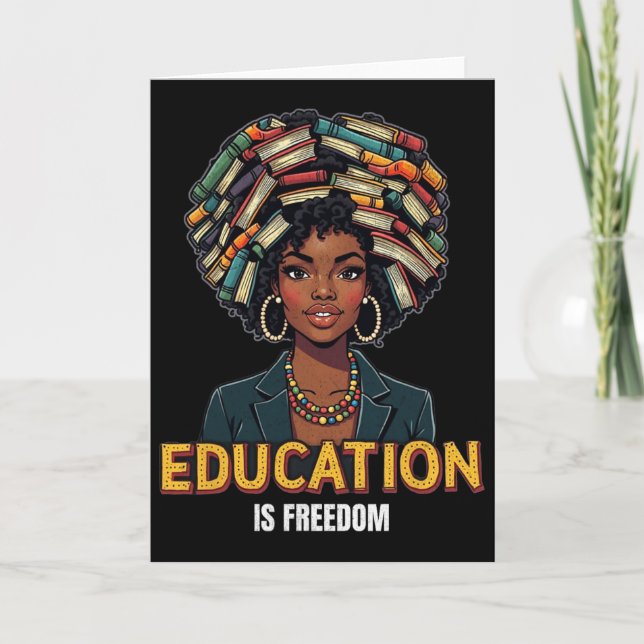 Carte L'éducation est la liberté Mois de l'histoire des  (Devant)