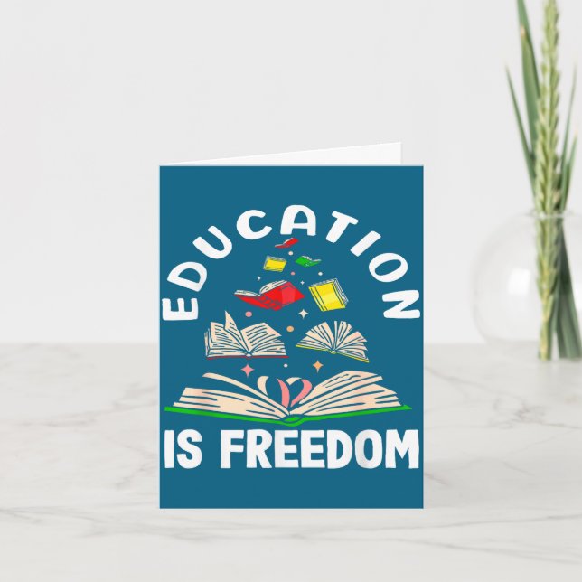 Carte L'éducation est la liberté mois de l'histoire des  (Devant)