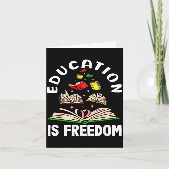 Carte L'éducation est la liberté mois de l'histoire des  (Devant)