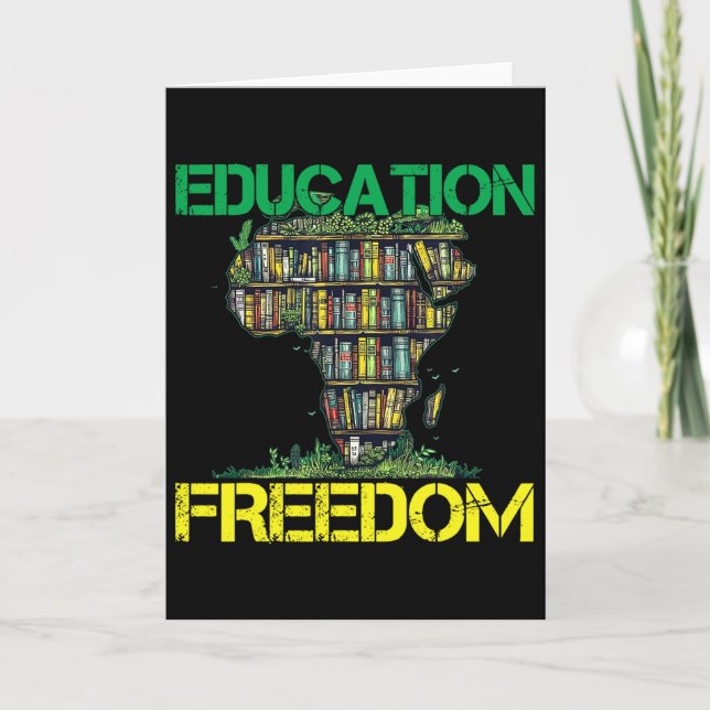 Carte L'éducation est la liberté Mois de l'histoire des  (Devant)