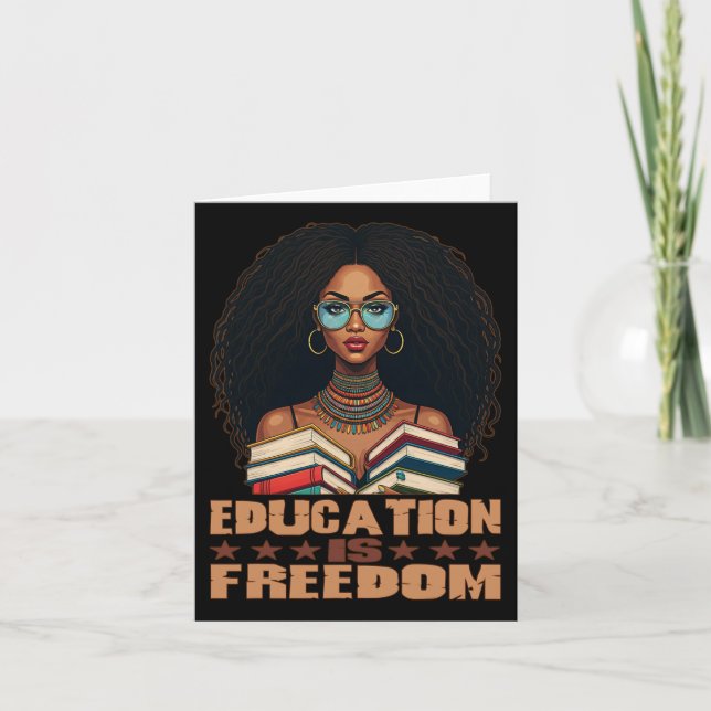 Carte L'éducation est la liberté Noir Livres d'enseignan (Devant)