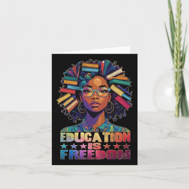 Carte L'éducation est la liberté Noir Livres d'enseignan (Devant)