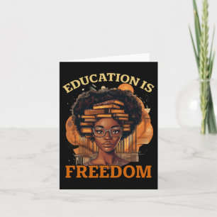 Carte L'éducation est la liberté Noir Livres d'enseignan