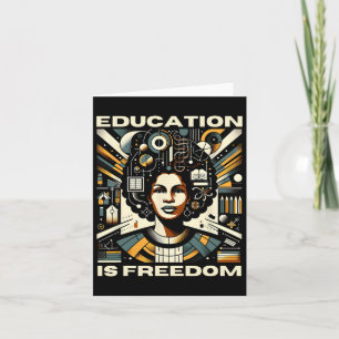 Carte L'éducation est la liberté Noir Livres d'enseignan