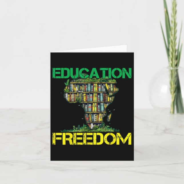 Carte L'éducation est liberté Histoire noire Mois Afriqu (Devant)