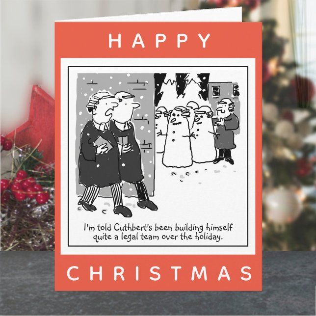 Carte Légal Avocats Et Snowmen Caricature Noël (Créateur téléchargé)