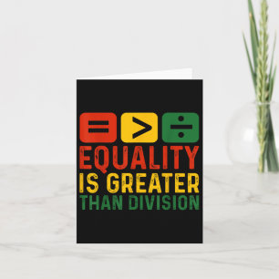 Carte L'Égalité Est Plus Grande Que La Division Math His