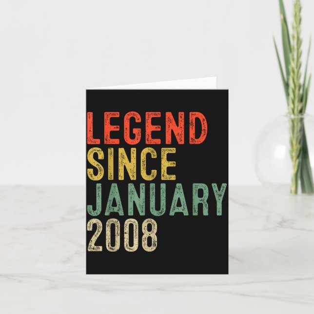 Carte Legend Since January 2008 18th Birthday 18 Year Ol (Devant)