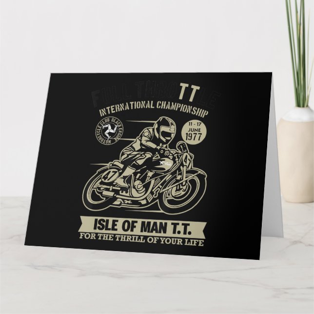Carte Légendaire Avec Moto Racing Art Cadeau (Devant)
