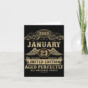 Carte Légendaire Homme Né Janvier 2003 23e Anniversaire