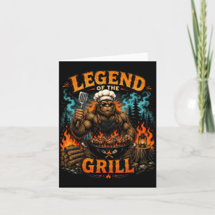 Carte Légende de Bigfoot du grill drôle BBQ Papa Fête de