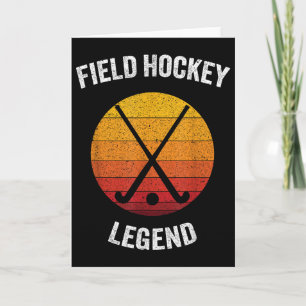 Carte Légende de hockey sur gazon Vintage hockey sur gaz