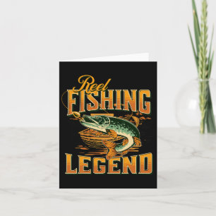 Carte Légende de pêche de la bobine Pêche Vintage broche