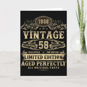 Carte Légende depuis 1968 Vintage 58e anniversaire pour 