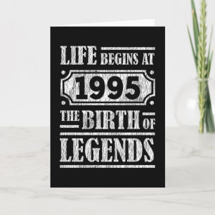Carte Légende née en 1995 Cadeau d'anniversaire rétro vi