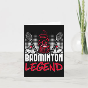 Carte Légende vivante de badminton Joueur Sport Navette 