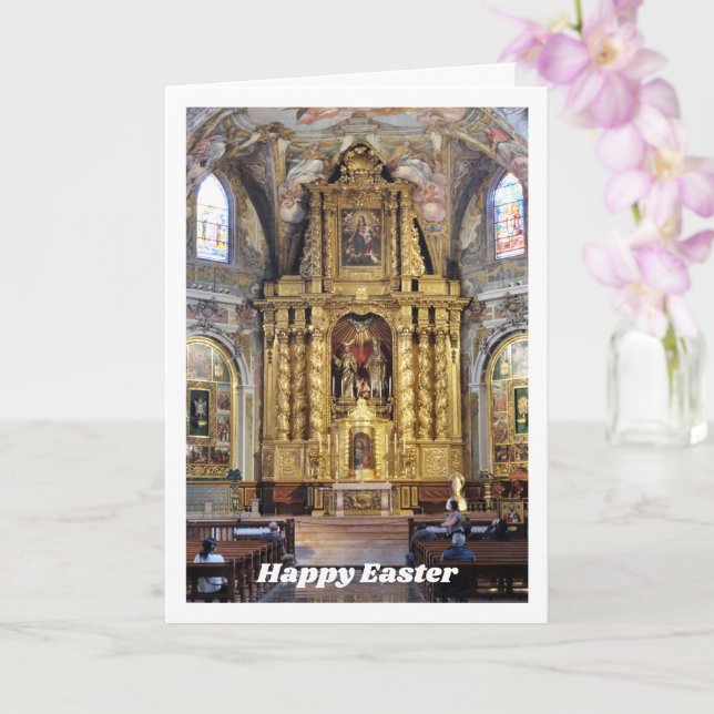 Carte L'église San Nicolás, Valence City, Espagne (Orchidée)