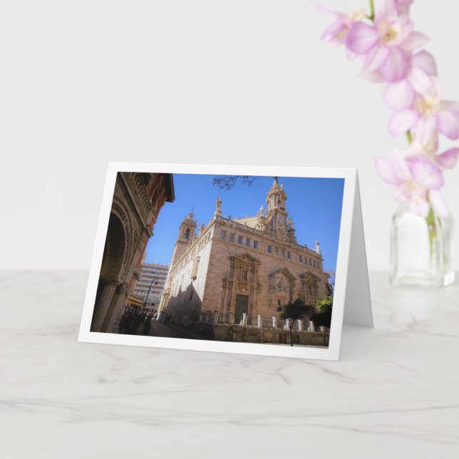 Carte L'église Santos Juanes, Valence City, Espagne (Orchidée)