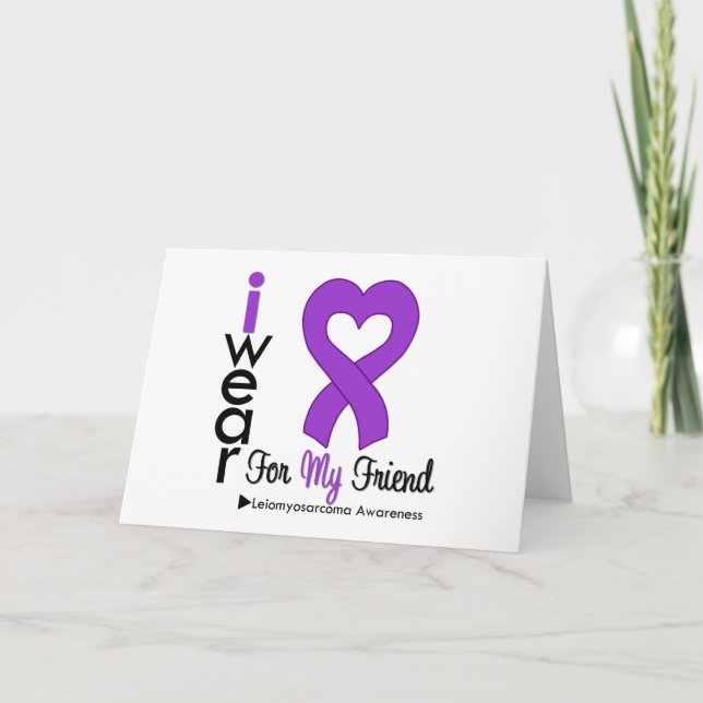 Carte Leiomyosarcoma Je Porte Du Ruban Violet Pour Mon A (Devant)