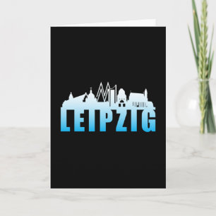 Carte Leipzig, Allemagne, paysage urbain, idée de cadeau