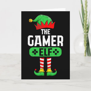Carte L'Elf Joueur Xmas Correspondant au Pajam de Noël d