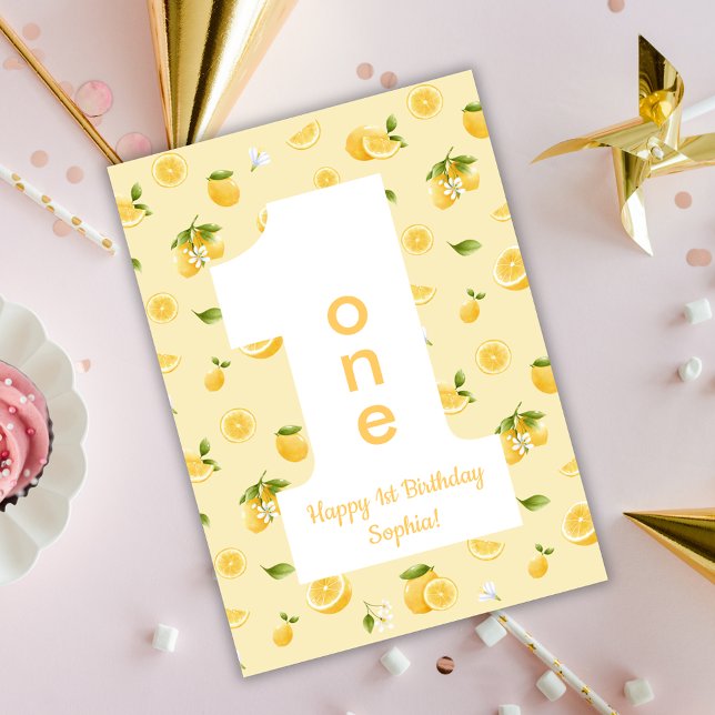 Carte Lemon ONE Happy Birthday Card (Créateur téléchargé)